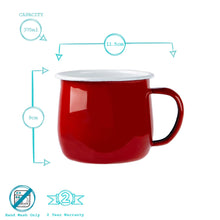Load image into Gallery viewer, Argon Tableware Coloured Enamel Belly Mug - 375ml - Red
