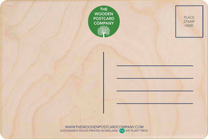 Oystercatcher sustainable wooden postcard
