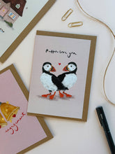 Load image into Gallery viewer, Puffins | Valentines Card | Anniversary | Love Card
