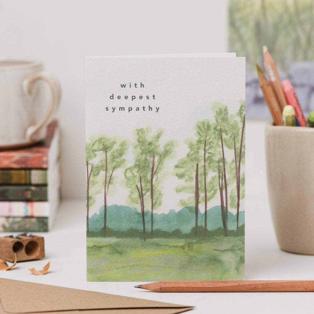 Hedgerow Trees Sympathy Card