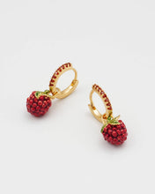 Load image into Gallery viewer, Orla Raspberry Huggie Earrings
