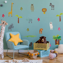Load image into Gallery viewer, Fun Animals Wall Sticker Pack
