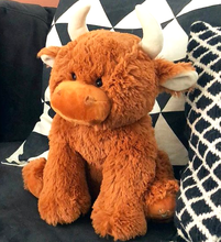 Load image into Gallery viewer, Jomanda Highland Cow Plush Baby Toy Large Stuffed Cow 30cm
