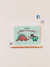 Load image into Gallery viewer, Dinosaurs Topsy &amp; Steg Anniversary Card
