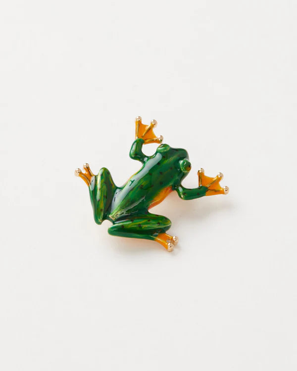 Enamel Frog brooch