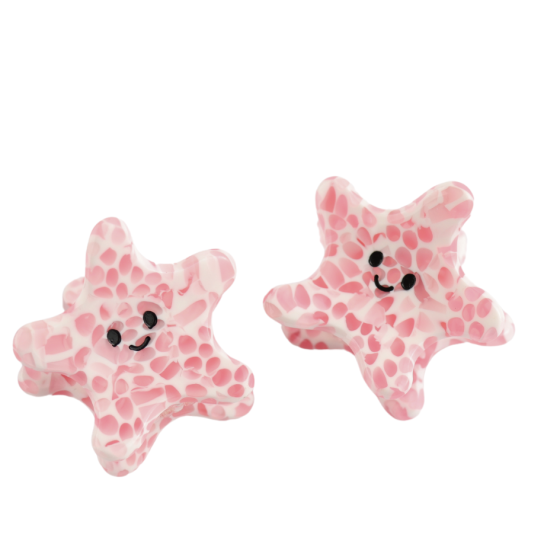 Mini Starfish Hair Claw Clips Twin Pack