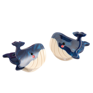 Mini Whale Hair Claw Clips Twin Pack