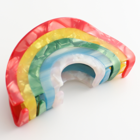 Rainbow Hair Claw Clip