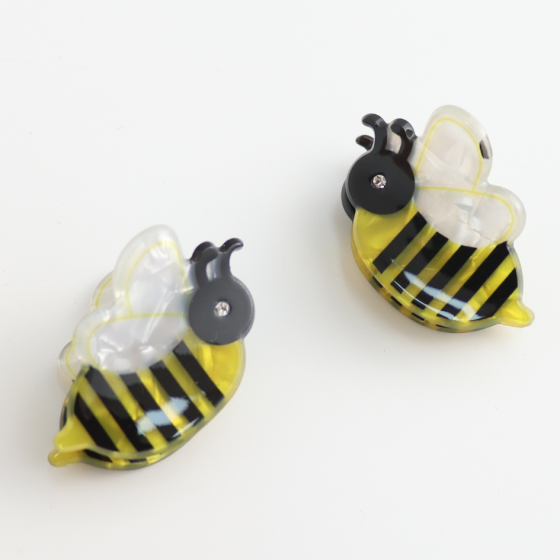 Mini Bee Hair Claw Clips Twin Pack