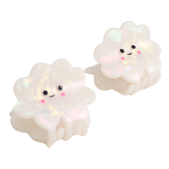 Mini Cloud Hair Claw Clips Twin Pack