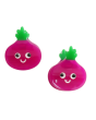Load image into Gallery viewer, Mini Red Onion Hair Claw Clips Twin Pack

