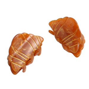 Mini Croissant Hair Claw Clips Twin Pack