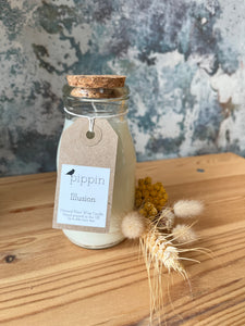Illusion - Pippin 200ml milk bottle candle with cork lid