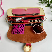 Load image into Gallery viewer, Josephine Green Leopard Upcycled Leather Handbag
