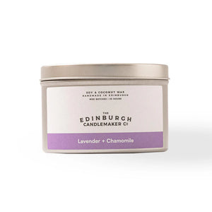 Lavender and Chamomile Tin Candle - 35 hour - The Edinburgh Candlemaker Co