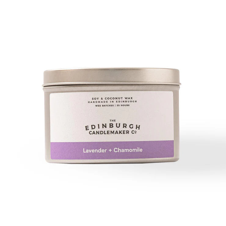 Lavender and Chamomile Tin Candle - 35 hour - The Edinburgh Candlemaker Co