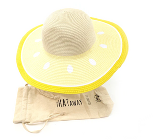 Lemon Yellow Wide Brim Foldable Hat
