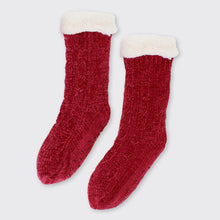 Load image into Gallery viewer, Molly Ladies Slipper Sock Raspberry
