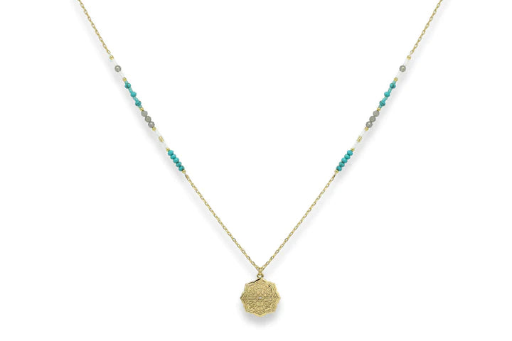Neith Turquoise Gold Pendant Necklace