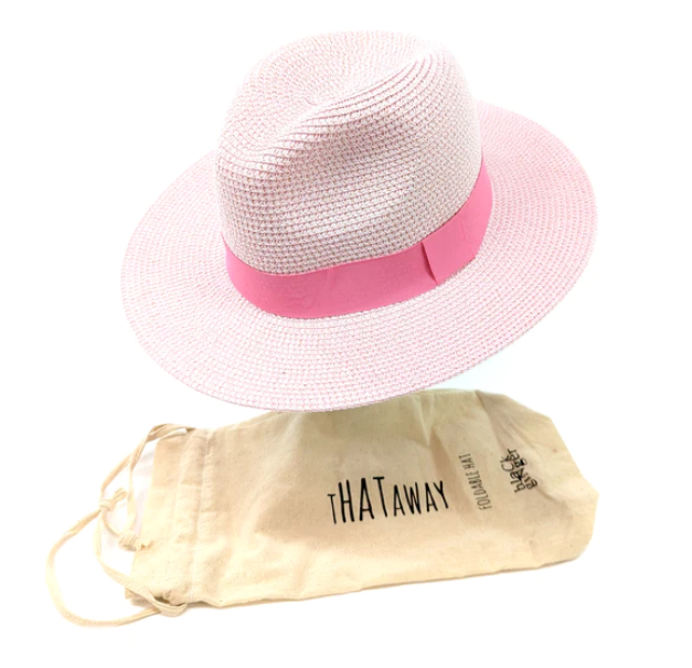 Pink Panama Foldable Hat