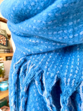 Load image into Gallery viewer, Royal Blue Dotted Winter Scarf
