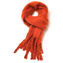 Load image into Gallery viewer, Pumpkin - Plain Winter Scarf
