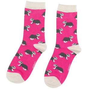 Badgers ladies bamboo socks hot pink