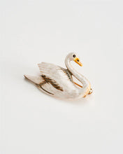 Load image into Gallery viewer, Enamel Swan brooch
