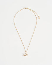 Load image into Gallery viewer, Enamel Swan short gold necklace
