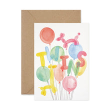 Load image into Gallery viewer, Twins Balloons Card
