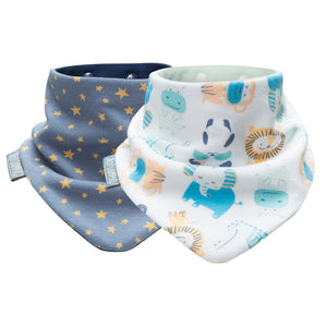 Midnight Stars and Cheeky Animals Neckerbibs