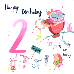 2 Happy Birthday owl