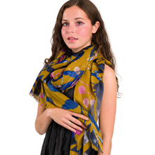 Load image into Gallery viewer, Autumn Foliage Mustard Scarf
