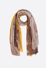Load image into Gallery viewer, Mermaid scarf in mustard and brown
