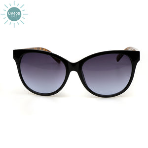 Black and tortoiseshell oversize sunglasses