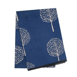 Navy Mulberry Trees Scarf
