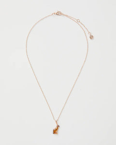 Enamel Hare short rose gold necklace