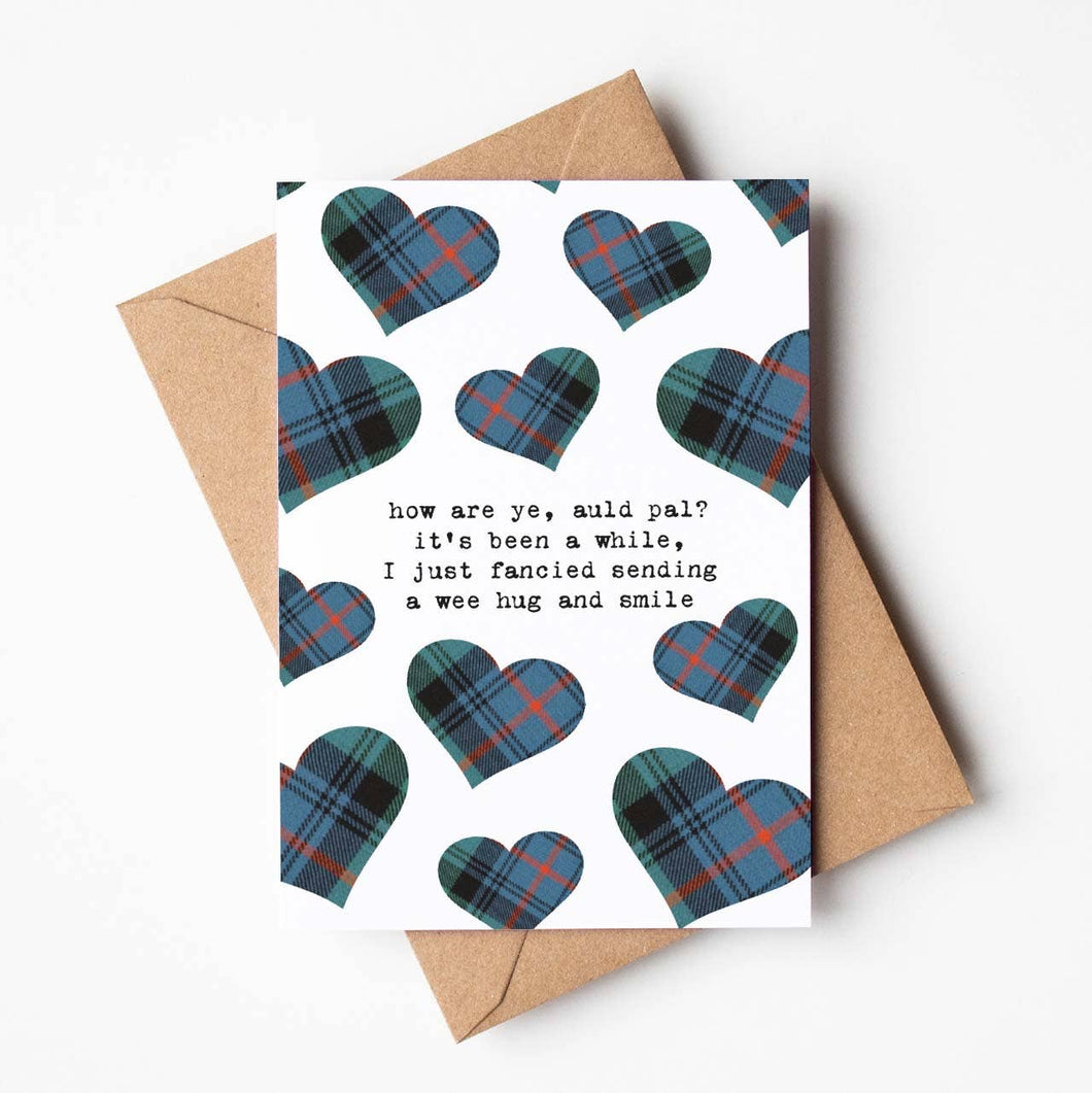 Hug And Smile   |  Scottish Greeting Card  |  Just Because  |  Cards for friends  |  Missing You