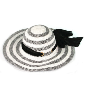 Monochrome Stripes Multi Way Ribbon Foldable Hat