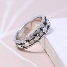 Load image into Gallery viewer, Sterling silver spinning ring with multi star design
