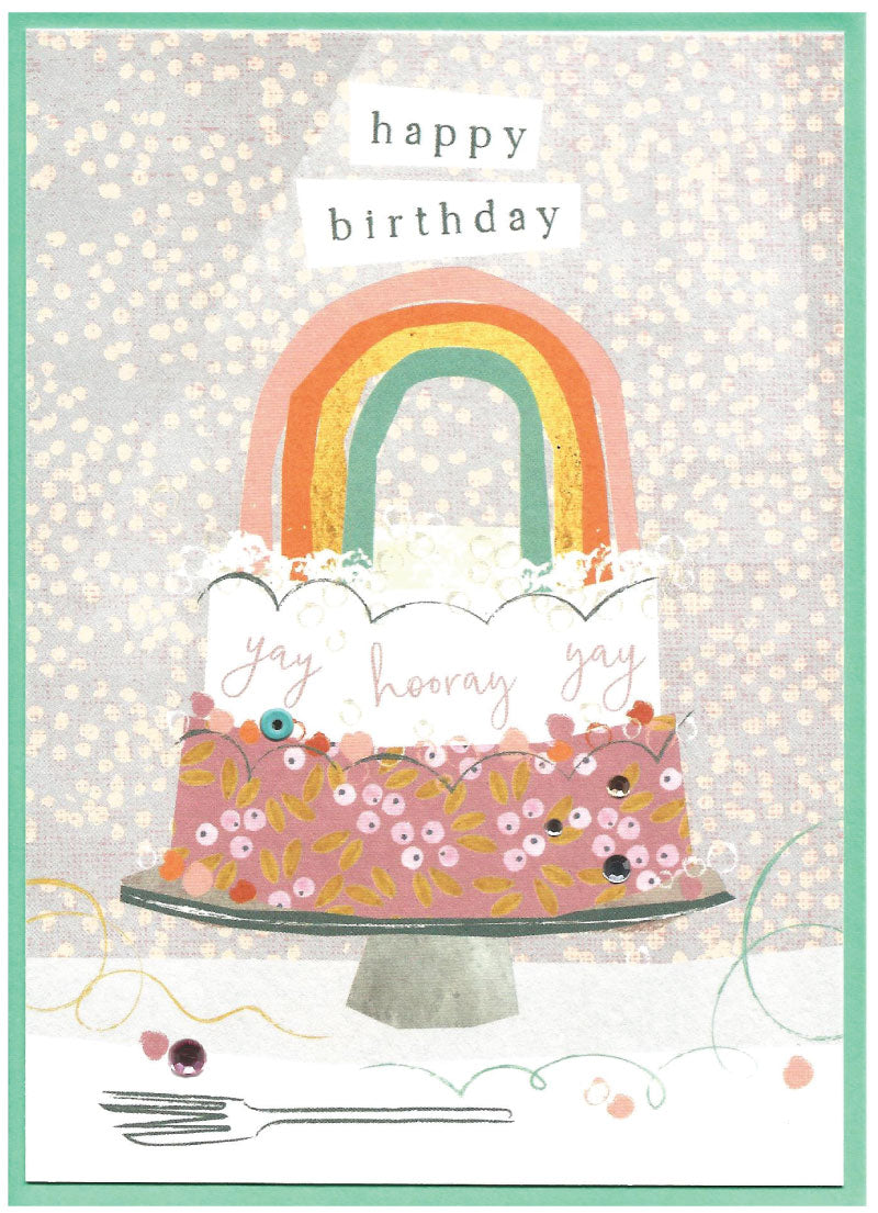 Happy Birthday, rainbow cake