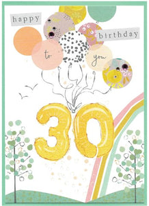 30th birthday balloons, happy birthday to you