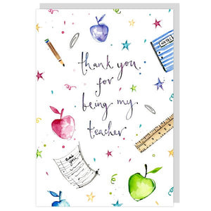 Thank You For Being My Teacher card