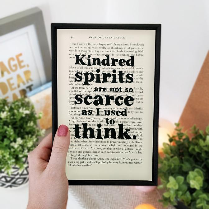Kindred Spirits - book page print