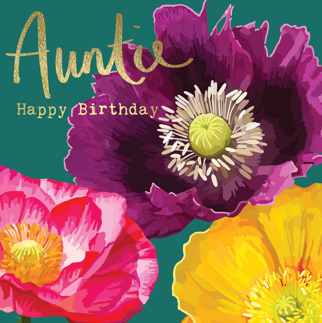Auntie Happy Birthday floral