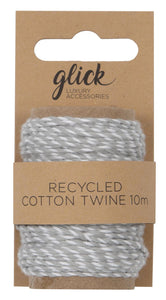 Recycled cotton twine grey and white