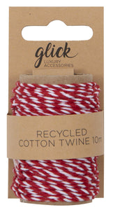 Recycled Cotton Twine 10m Red