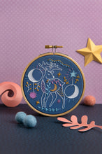 Load image into Gallery viewer, Celestial Deer mini embroidery kit
