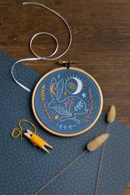 Load image into Gallery viewer, Celestial Hare mini embroidery kit
