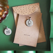 Load image into Gallery viewer, Four Leaf Clover charm - &#39;Good Luck&#39;
